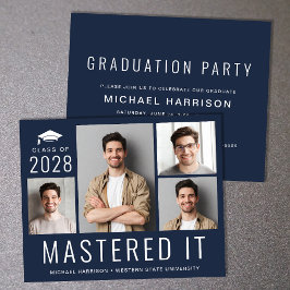 Lámina Partido de Graduación Azul de Grado de Maestría de