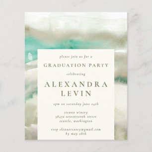 Lámina Partido de Graduación de la Color Verde del Resume