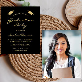 Lámina Partido de Graduación del Oro Negro Moderno del Pr