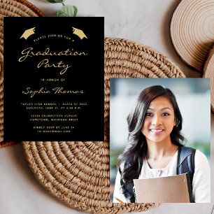 Lámina Partido de Graduación del Oro Negro Moderno del Pr