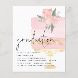 Lámina Partido de Graduación del Pastel de Oro Rosado