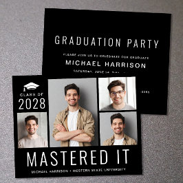 Lámina Partido de Graduación Negra de Maestría en Foto Pr