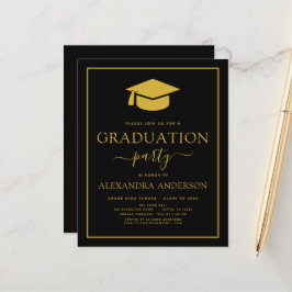 Lámina Partido de Graduación Negro Oro del Presupuesto 20