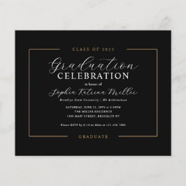 Lámina Partido de Graduación para Graduados de Oro Negro 