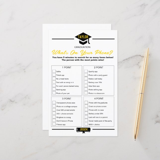 Lámina Partido de graduación - ¿Qué hay en tu teléfono? (Anverso/Reverso In Situ)