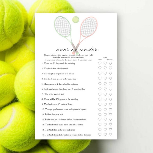 Lámina Partido de tenis Despedida de soltera Juego de sob (Subido por el creador)
