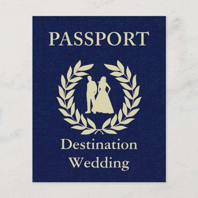 Lámina pasaporte de boda de destino (Anverso)