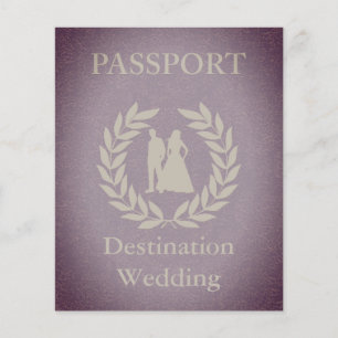 Lámina pasaporte de boda de destino