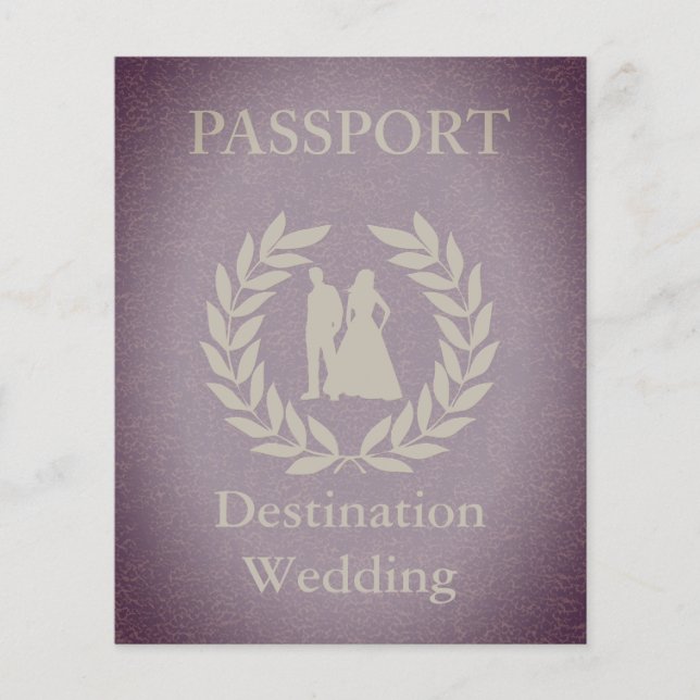 Lámina pasaporte de boda de destino (Anverso)