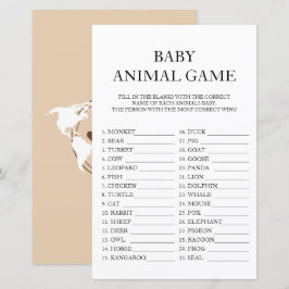 Lámina Pasaporte de viaje de juego animal para bebés Baby