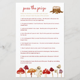 Lámina Pasar el juego del premio para la ducha de bebé Wo