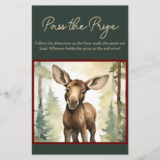 Lámina Pasar el juego del premio por el Baby Shower de Mo (Reverso)