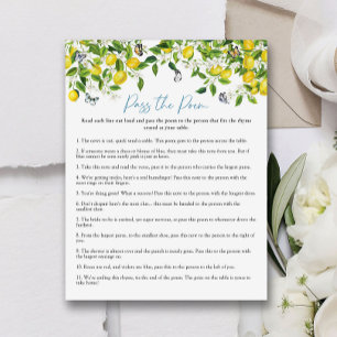 Lámina Pasar el poema Juego de ducha de limón de verano