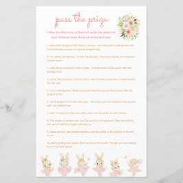 Lámina Pase el Premio Baby Shower Game Pink Ballerina