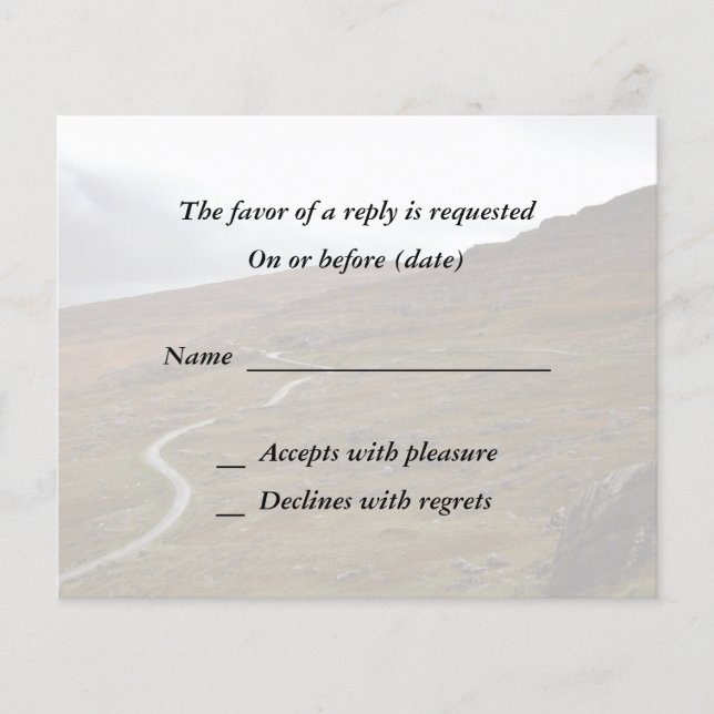 Lámina Paso saludable, Winding Road en Irlanda. (Anverso)