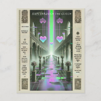 Lámina Pasos a través del Boda Glitch Weirdcore