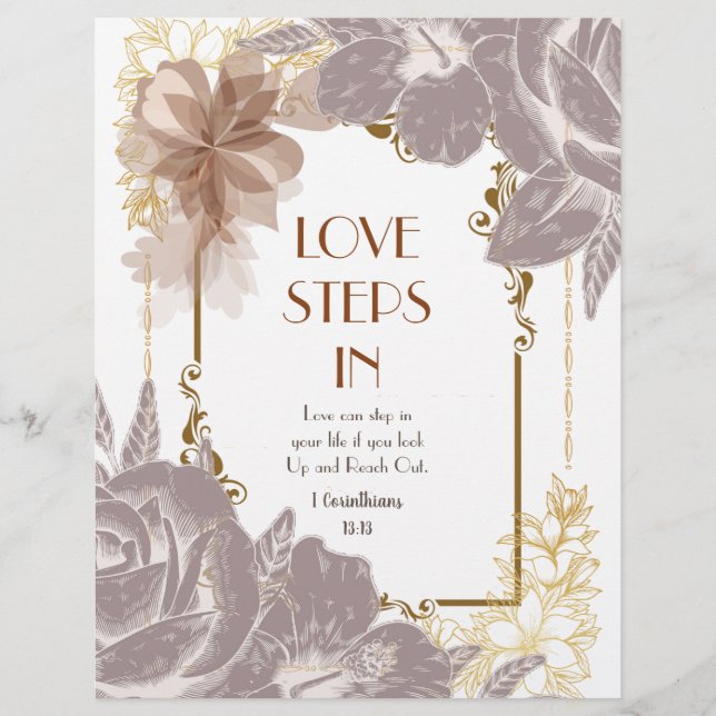 Lámina Pasos De Amor En Papel Personalizado (Anverso)