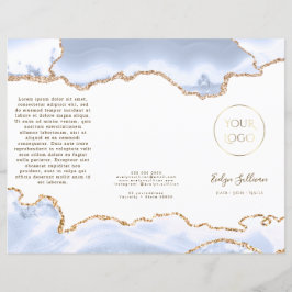 Lámina pastel blue agate brochure