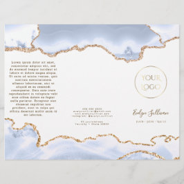 Lámina pastel blue agate brochure