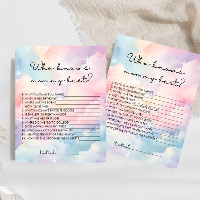 Lámina Pastel Cloud que conoce a mamá mejor juego de Baby (Subido por el creador)