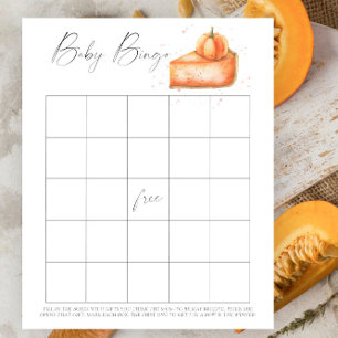 Lámina Pastel de calabaza - juego de Bingo Bebé