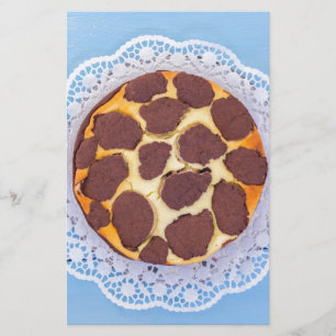 Lámina Pastel de queso de chocolate ruso en una espalda a