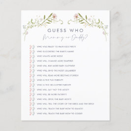 Lámina Pastel Flor silvestre adivina quién es el juego de