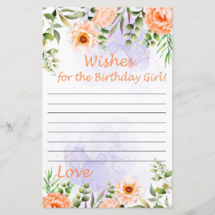 Lámina Pastel Flowers quiere el chica de cumpleaños