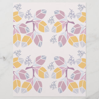 Lámina Pastel Geometric Leaf 