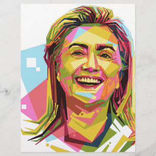 Lámina pastel Hillary Clinton
