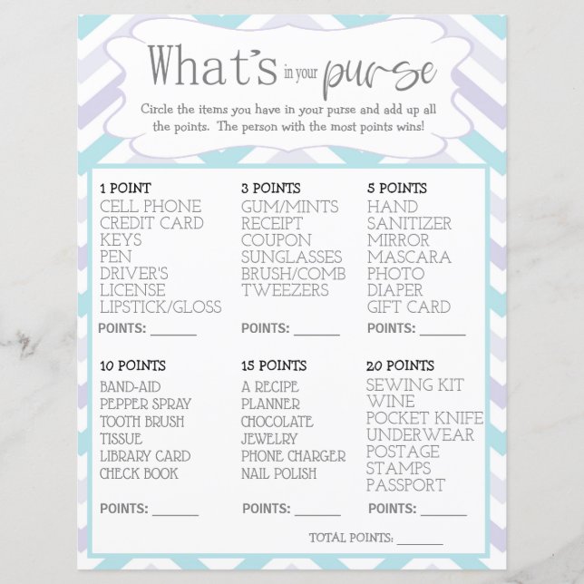 Lámina Pastel Lavender y Aqua Zig Whats en tu cartera (Anverso)