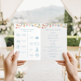 Lámina Pastel Meadow Floral Wedding Foldable Program