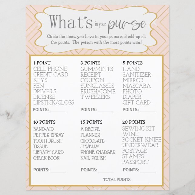 Lámina Pastel Peach y Gold Whats en tu cartera (Anverso)