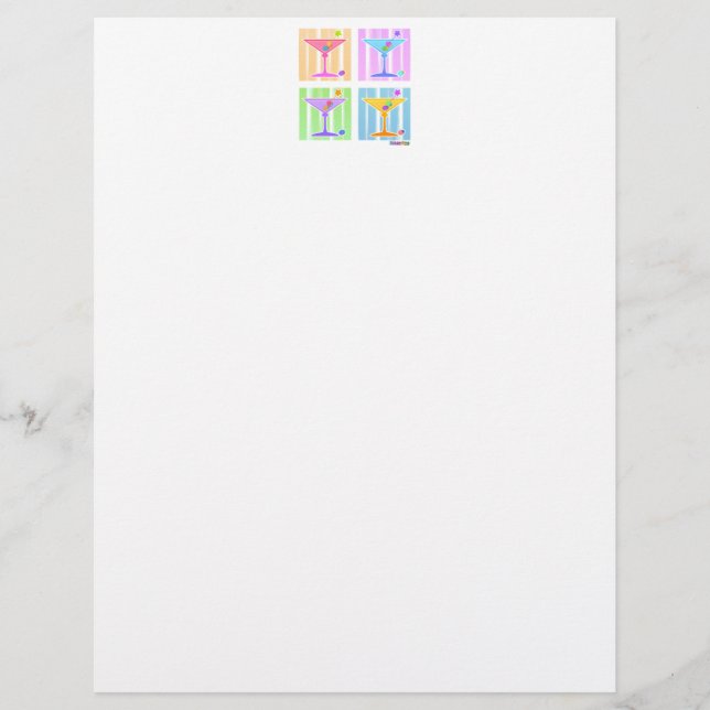 LÁMINA PASTEL POP ART MARTINIS (Anverso)