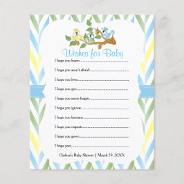 Lámina Pastel Squirrel Baby Boy Ducha - Deseos