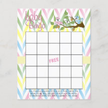 Pastel Squirrel Baby Shower - Bingo
