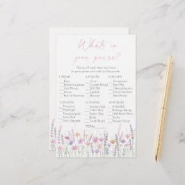 Lámina Pastel Wildflowers What's In Your Purse Game