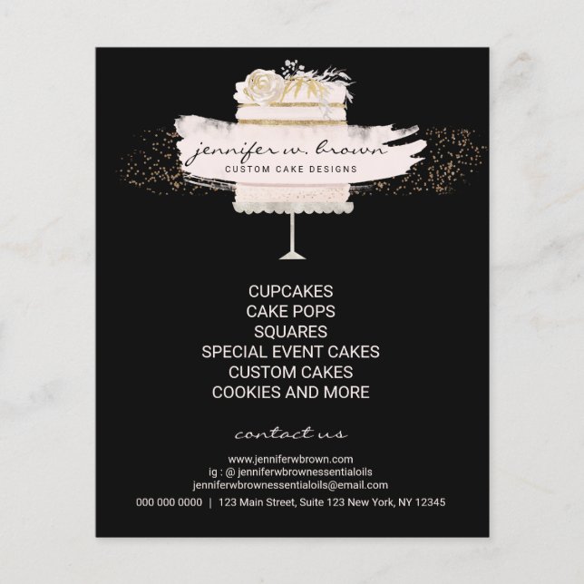 Lámina Pasteles de panadería Pastel de pastelería Persona (Anverso)