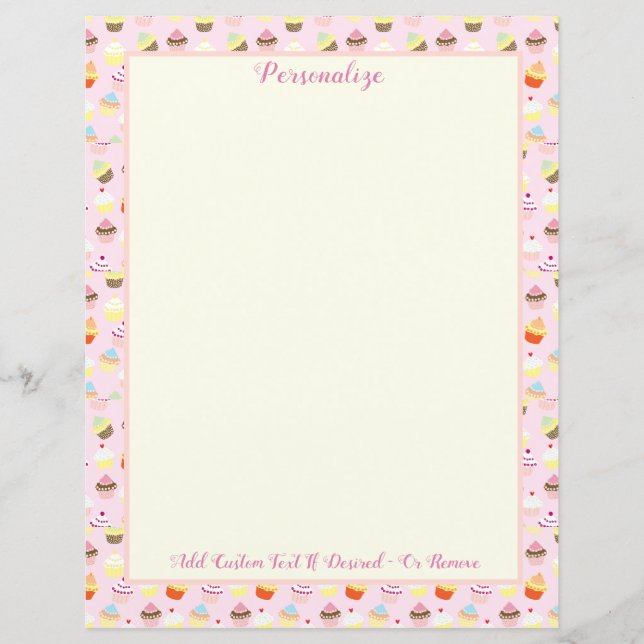 Lámina Pasteles retro postre de panadería personalizado (Anverso)