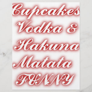 Lámina Pasteles rojos Vodka Hakuna Matata FUNNY.