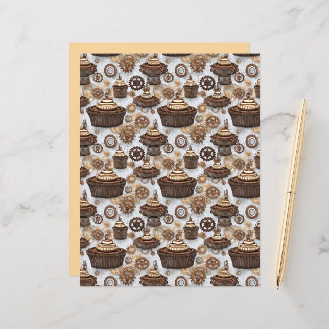 Lámina Pasteles y engranajes de la taza de vapor (Anverso/Reverso In Situ)