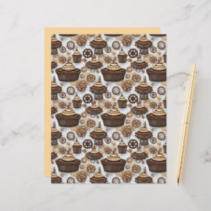 Lámina Pasteles y engranajes de la taza de vapor