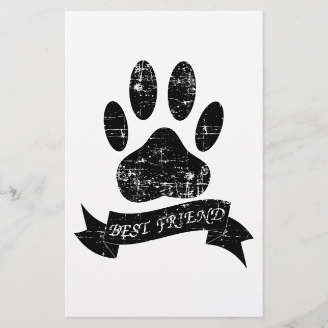 Lámina Pata de perro angustiado con cinta (Anverso)