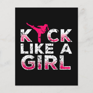 Lámina Pateo Como Un Chica Karate Kickboxing
