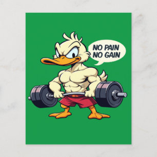 Lámina Pato Buff No Dolor No Gana Gym Personalizado De En