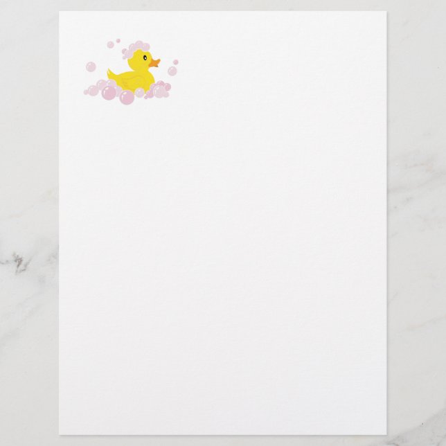 Lámina Pato en burbujas rosadas (Anverso)