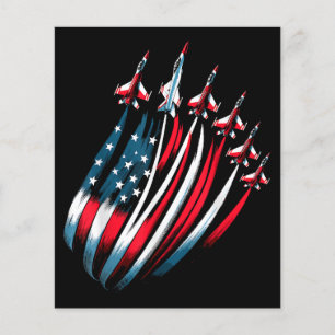 Lámina Patriotic USA Flag Fighter Jets Boys 4 de julio