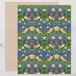 Lámina Patrón Art Nouveau de Aves y Flores