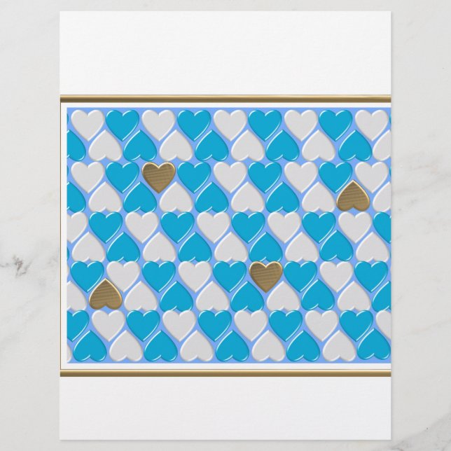 Lámina Patrón bávaro azul y blanco. (Anverso)