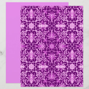 Lámina Patrón chino de Art Nouveau, morado de antigüedade